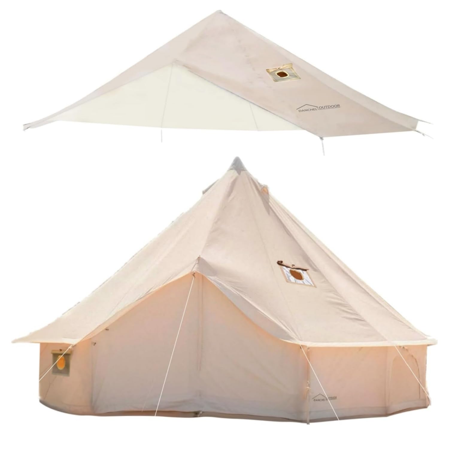 Amazon.com : DANCHEL OUTDOOR 4 Season Canvas Bell Tent with Rain